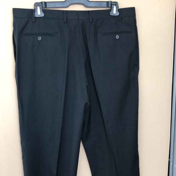 CHAPS  2 Piece Suit Pinstripe 100% Wool Dark Blue - Picture 9 of 14